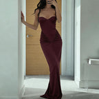 Damen Maxikleid mit Raffungen R&B