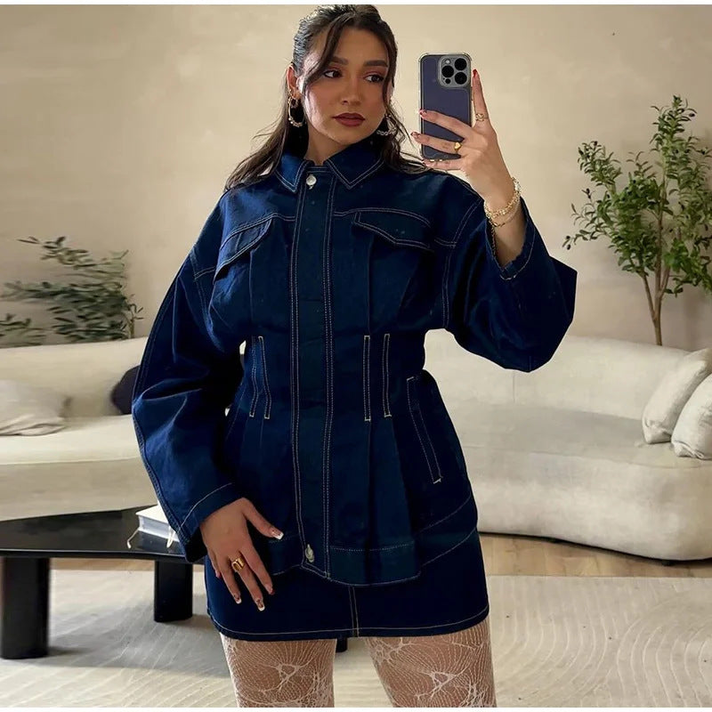 Damen modische Denim-Jacke R&B