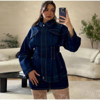 Damen modische Denim-Jacke R&B
