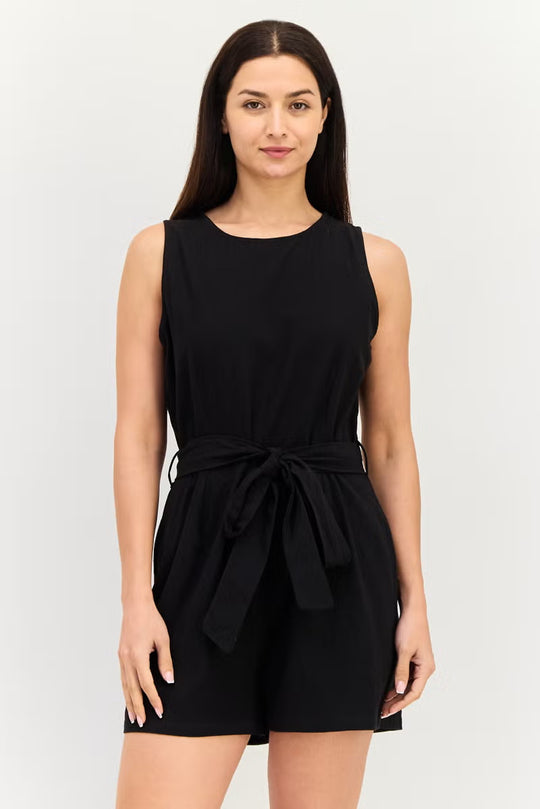 Damen Jumpsuit mit eleganter Taillierung und praktischen Taschen R&B