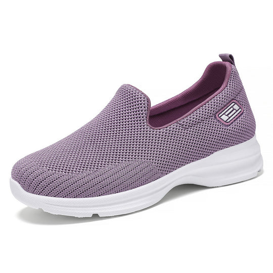Damen Nahtlose Slip-On Freizeitschuhe mit atmungsaktiver Mesh-Oberfläche R&B