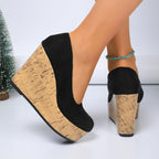 Damen Wedge-Pumps mit zeitgemäßem Kork-Design R&B