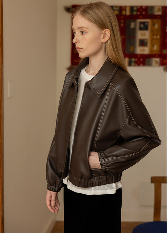 R&B | Kunstleder Bomberjacke