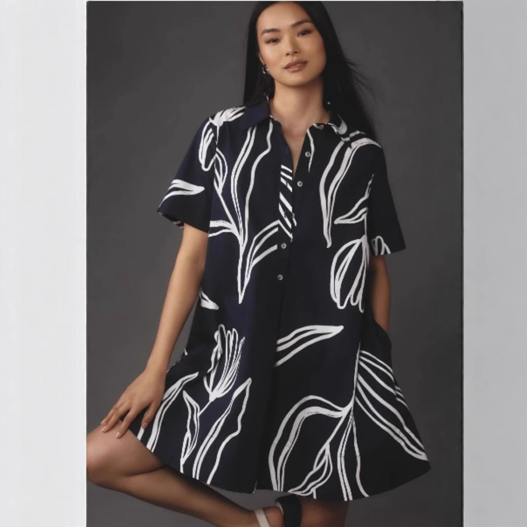 Damen Blusenkleid im entspannenden A-Linien-Schnitt R&B