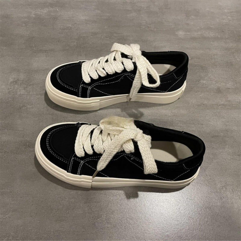 Damen lässige Sneaker mit dicker Sohle und robustem Obermaterial R&B