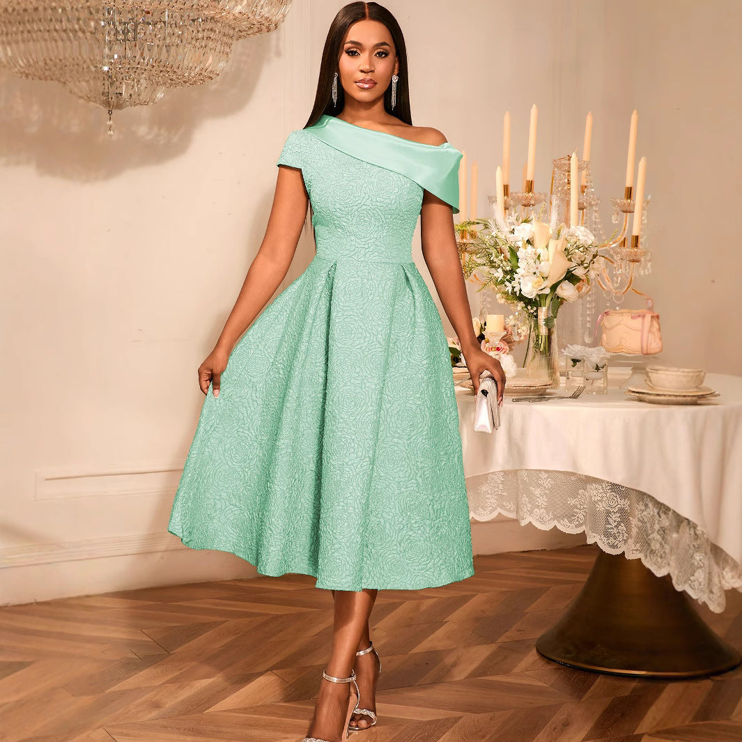 Damen elegantes A-Linien Kleid R&B