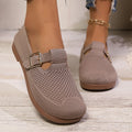 Damen luftige Ballerinas mit modischem Schnallen-Detail R&B