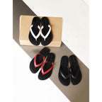 Damen Zehentrenner-Sandalen mit bequemem Fußbett und elegantem Riemendesign R&B