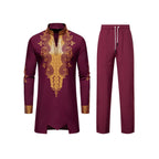 Herren traditionelles Outfit mit aufwendigem Muster R&B
