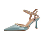 Damen stilvolle Slingback-Pumps mit dekorativen Nieten
