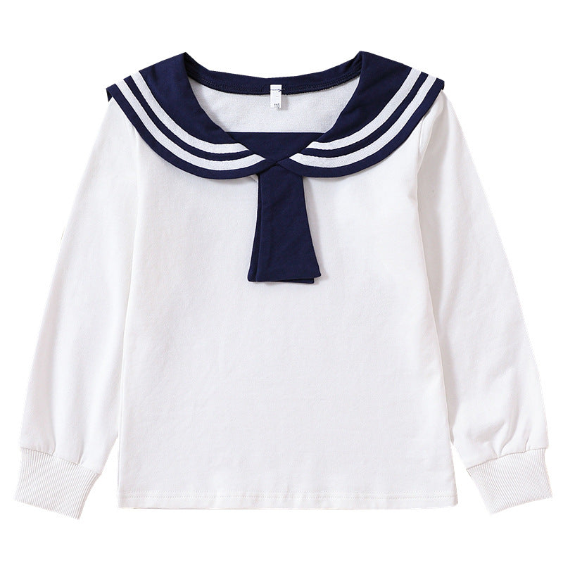 Mädchen Matrosen Sweatshirt mit stylischem Kragen R&B