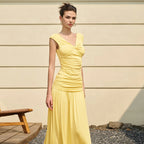 Damen Maxikleid mit raffiniertem Rüschendesign und taillierter Passform R&B