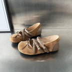 Damen elegante Mokassins mit modischem Schnallenverschluss und raffiniertem Design R&B