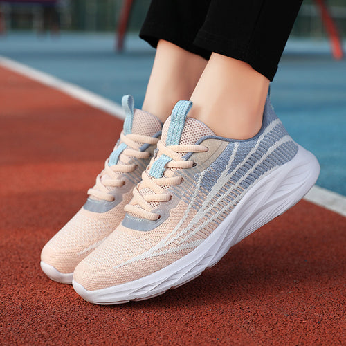 Damen Sportliche Freizeitschuhe mit atmungsaktiver Oberflächenstruktur und weicher Dämpfung R&B