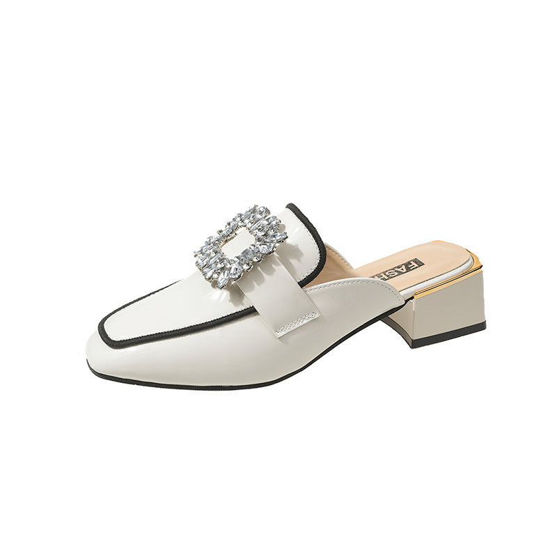 Damen Glamouröse Mules mit funkelndem Bling-Riemen
