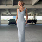 Damen Figurbetontes Maxikleid aus hochwertigem Jerseystoff R&B