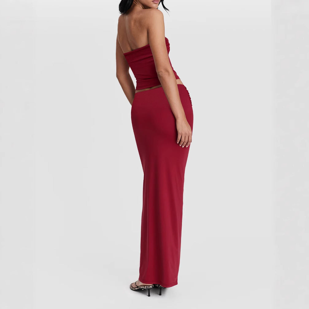 Damen Crop Top und Rock Set R&B