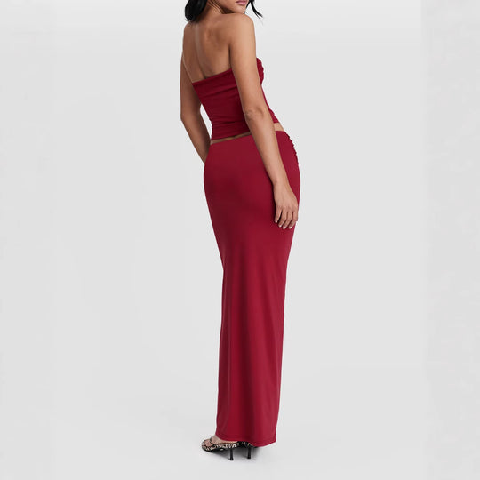 Damen Crop Top und Rock Set R&B