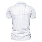 Herren Poloshirt mit modernem grafischen Druck und atmungsaktiver Funktion