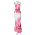 Damen Elegantes Maxikleid mit floralem Design R&B