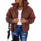 Damen Wärmeisolierte Steppjacke mit hohem Kragen und elastischen Bündchen R&B