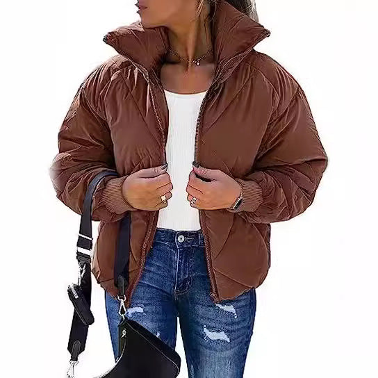 Damen Wärmeisolierte Steppjacke mit hohem Kragen und elastischen Bündchen R&B