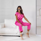 Damen Eleganter Wickel-Overall