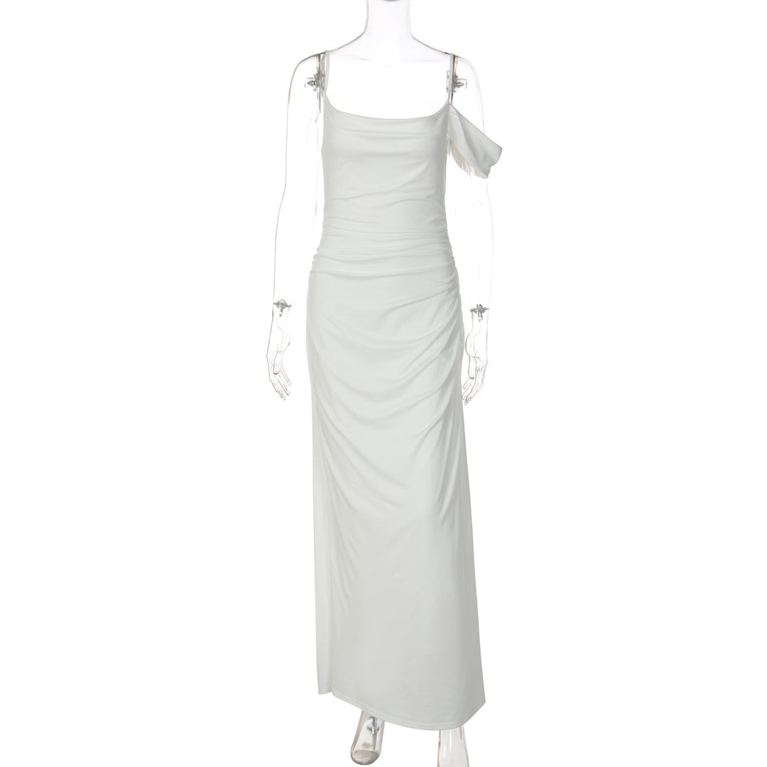 Damen Elegantes bodenlanges Kleid mit einzigartiger Drapierung R&B