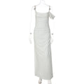 Damen Elegantes bodenlanges Kleid mit einzigartiger Drapierung R&B