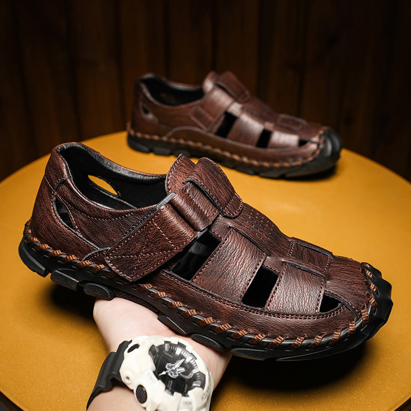 Damen Bequeme Sandalen mit verstellbarem Riemen und rutschfester Sohle R&B