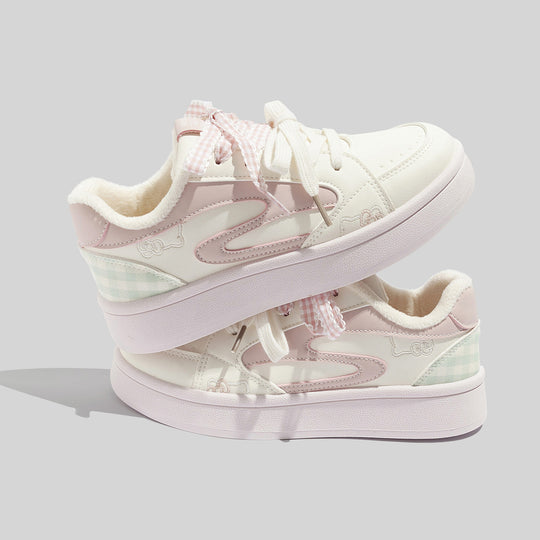 Damen Kuschelige Sneakers mit floralem Print und weichem Innenfutter R&B