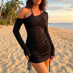 Damen verspieltes Freizeitkleid mit angeschnittenen Ärmeln R&B