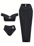 Damen Elegantes Bikiniset mit Wickelrock R&B