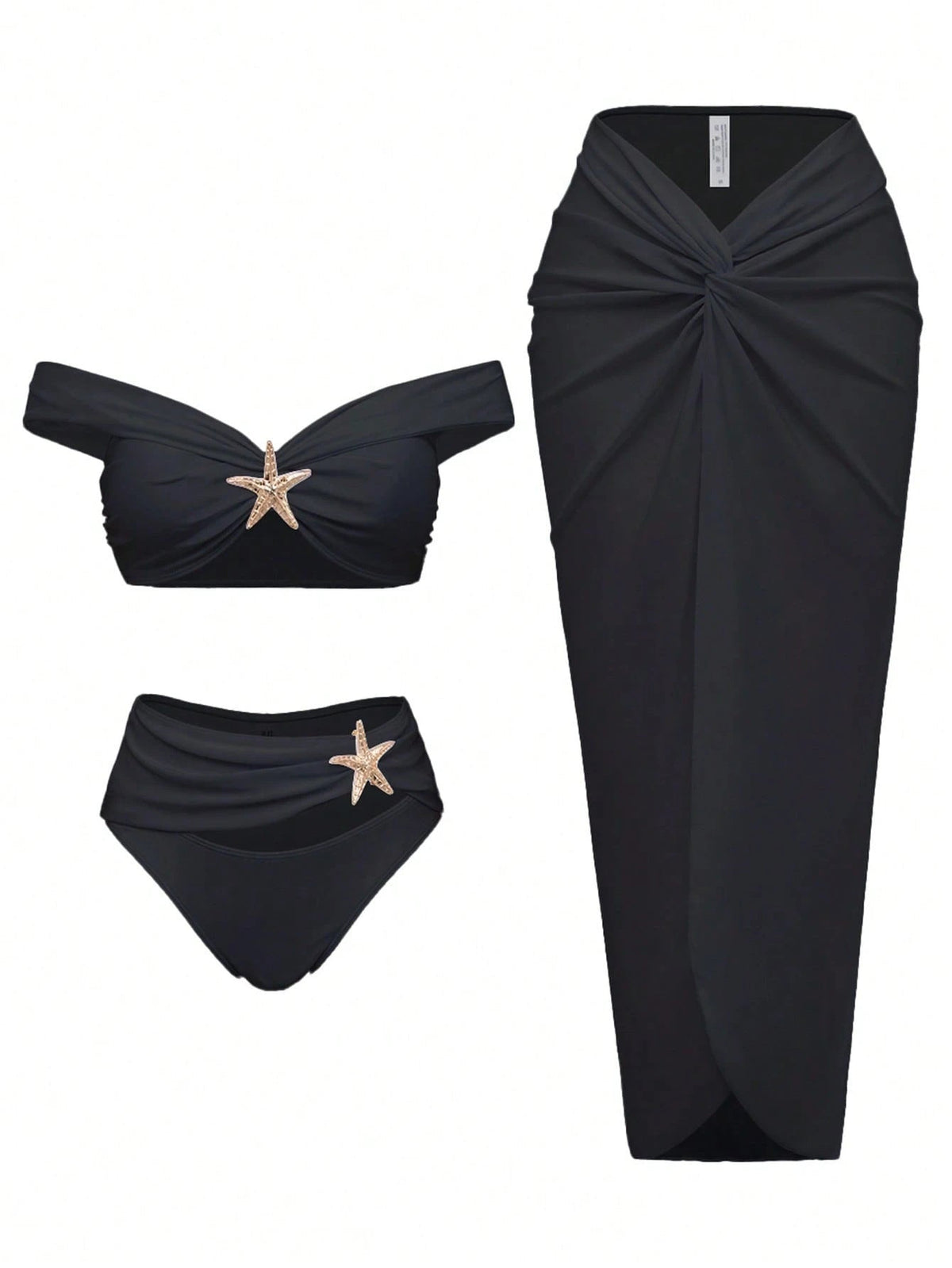 Damen Elegantes Bikiniset mit Wickelrock R&B