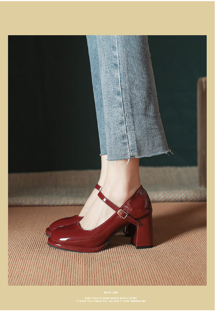 Damen Slingback-Pumps mit elegantem Fesselriemen und komfortablem Blockabsatz Heidi Mode