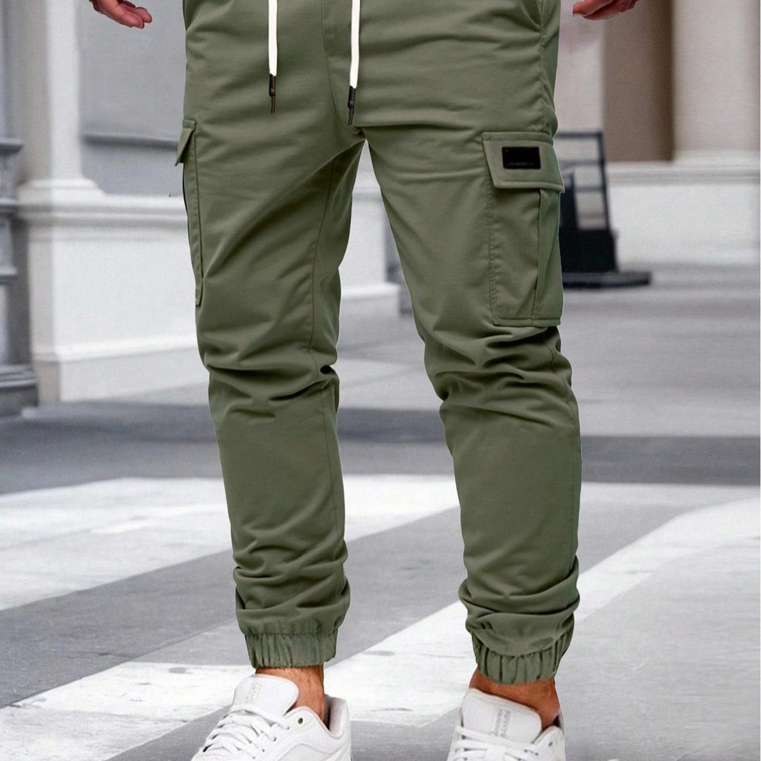 Herren Cargo-Hose mit elastischem Bund und multifunktionalen Taschen R&B