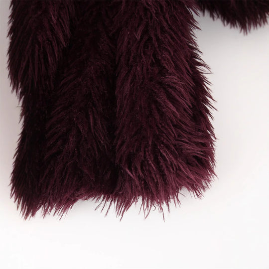 Damen Kuschel-Short-Pelzjacke R&B