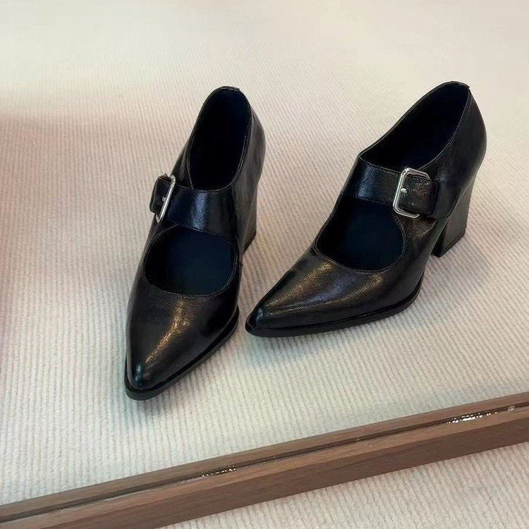 Damen Slingback-Pumps mit elegantem Schnallen-Detail R&B