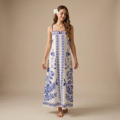 Damen Sommerkleid mit floralen Mustern und leichter luftiger Passform R&B