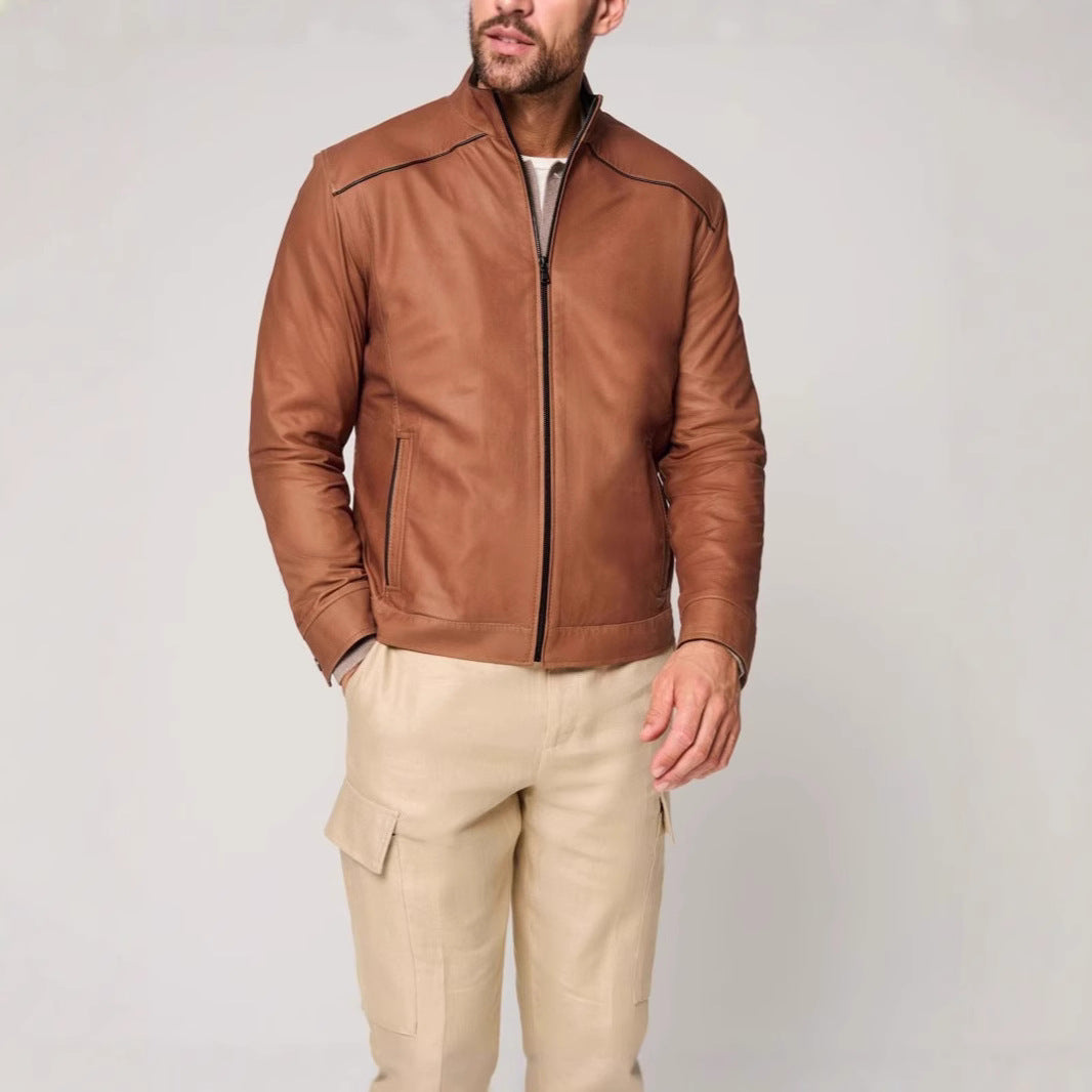 Herren modische jacke mit klassischem Stehkragen und eleganten Akzenten R&B