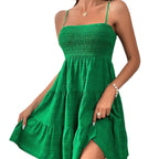 Damen Sommerkleid mit schulterfreiem Schnitt und lässiger Passform R&B