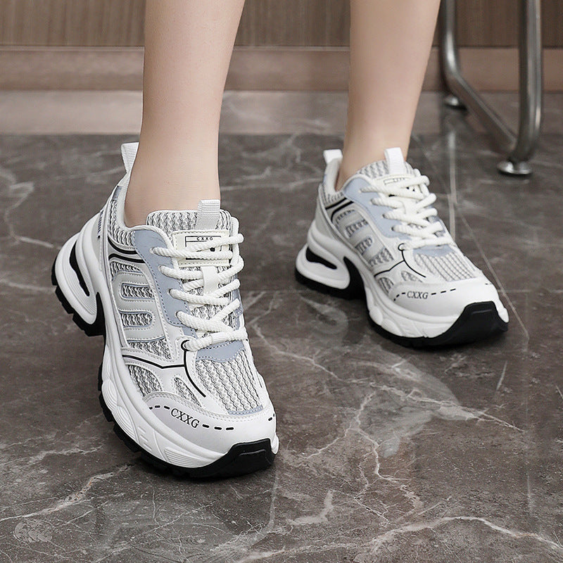 Damen sportliche Sneakers mit atmungsaktivem Obermaterial und stoßdämpfendem Design R&B