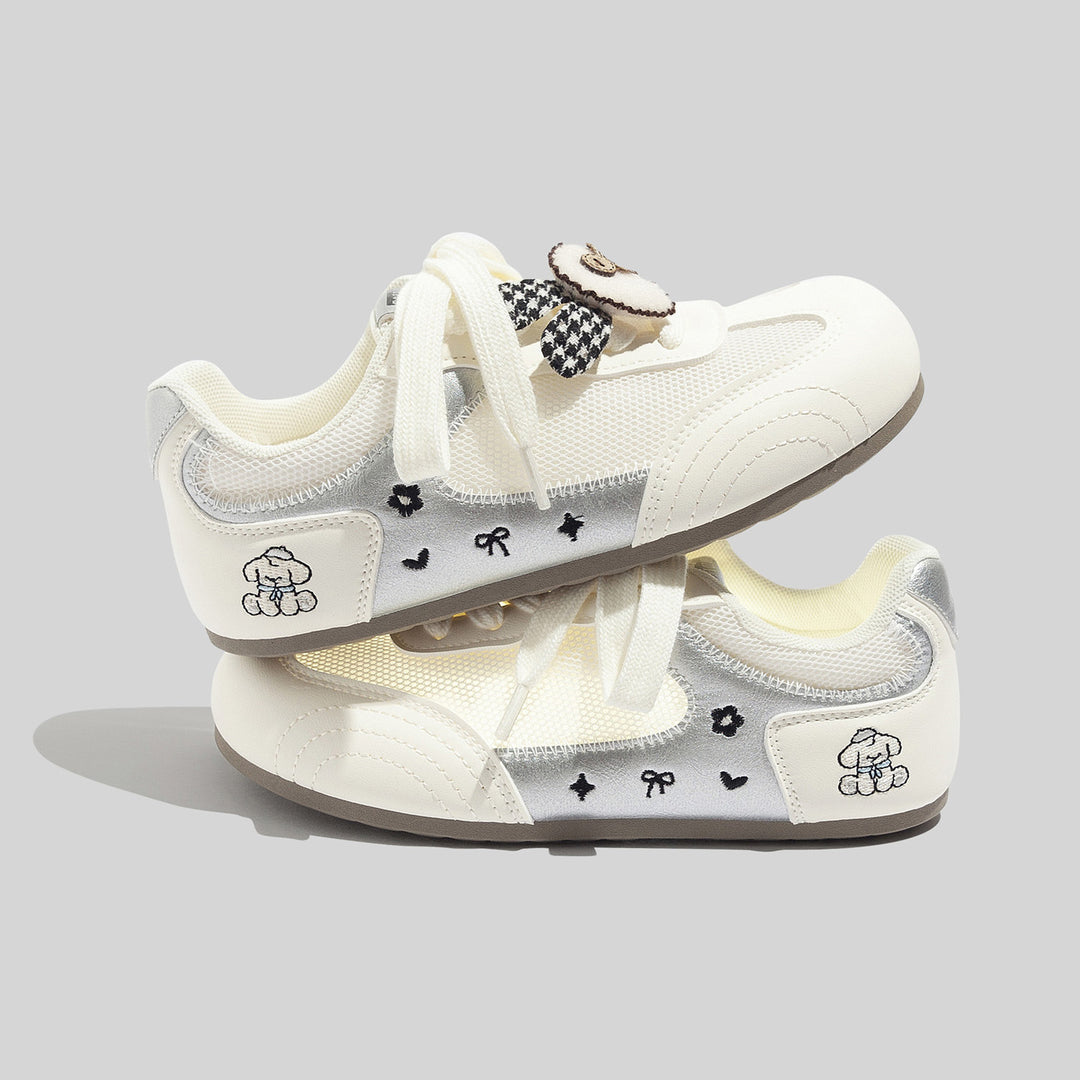 Damen Sportliche Sneakers mit verspieltem Tiermotiv und atmungsaktiver Mesh-Oberfläche R&B