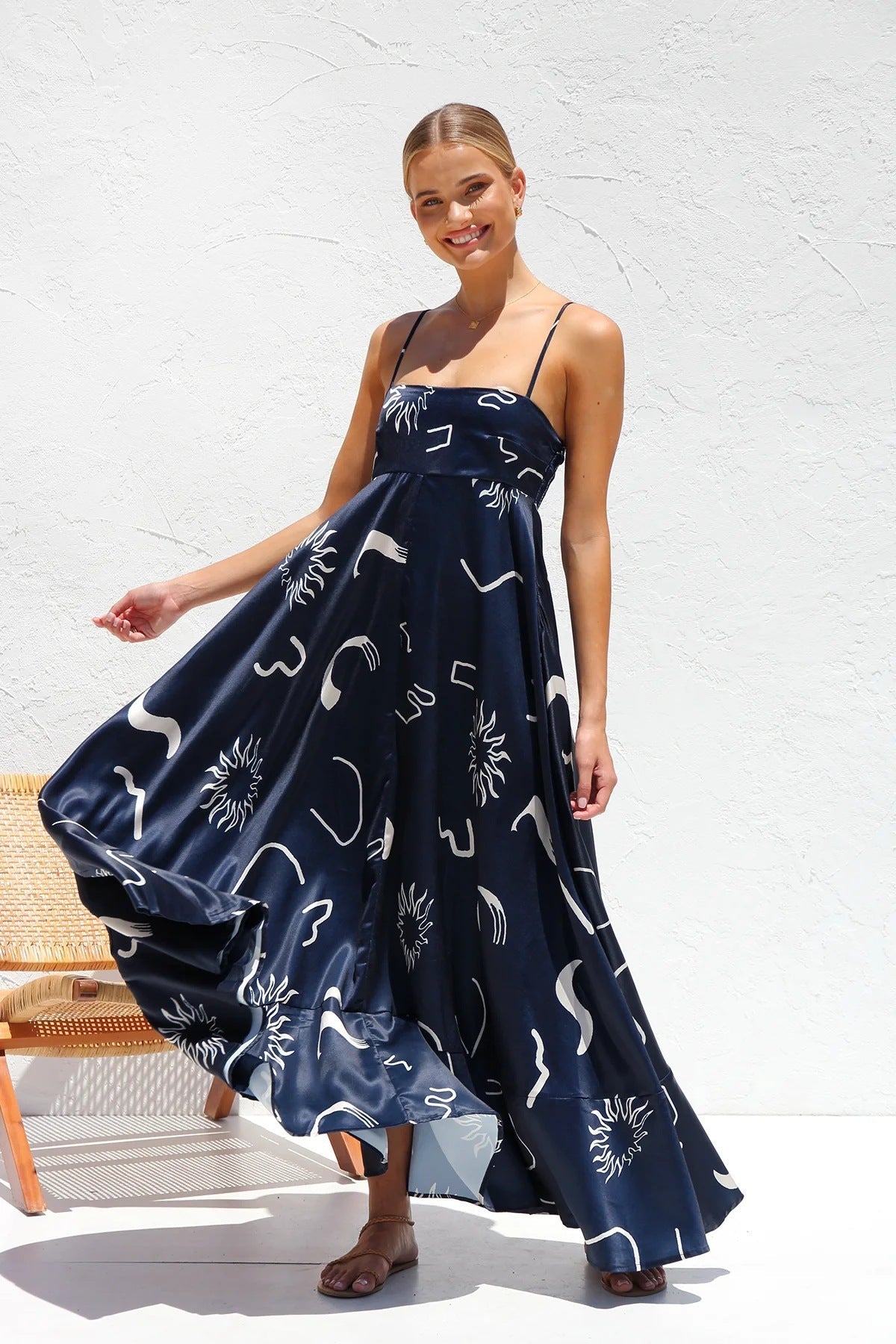 Damen Elegantes Maxikleid mit luftiger Silhouette