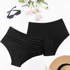 Damen Hochtaillierte Bikini-Hose mit vielseitigem Raffungselement und figurformendem Schnitt R&B