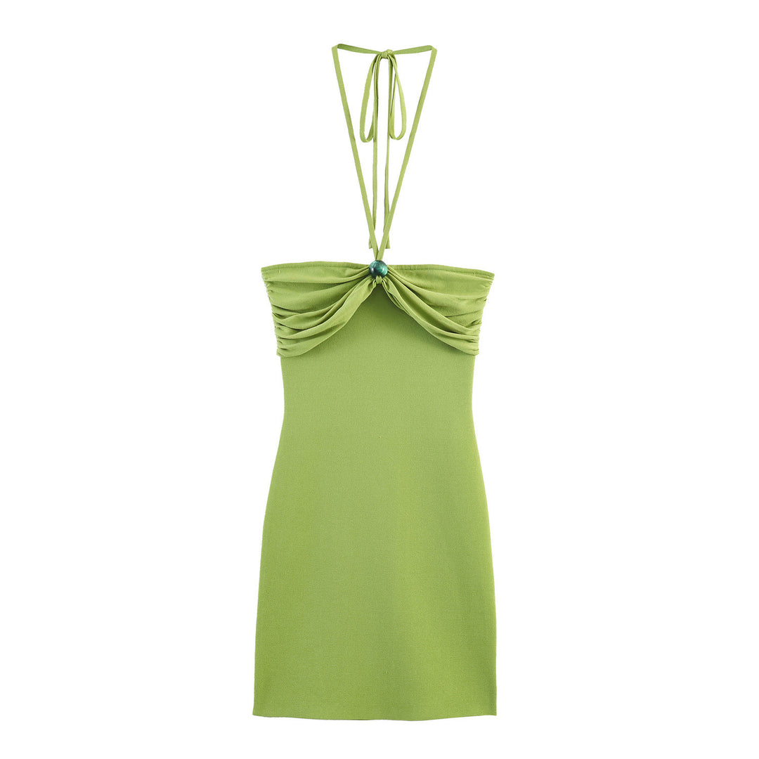 Damen Minikleid mit raffinierten Rüschendetails und schickem Halterneck R&B