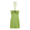 Damen Minikleid mit raffinierten Rüschendetails und schickem Halterneck R&B