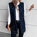 Damen Mode Weste mit Leopardenmuster R&B
