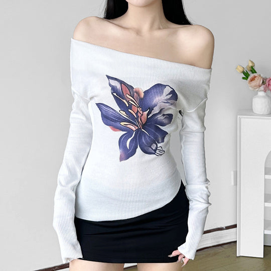 Damen Eleganter Maxirock mit floralen Akzenten und transparentem Unterstoff R&B