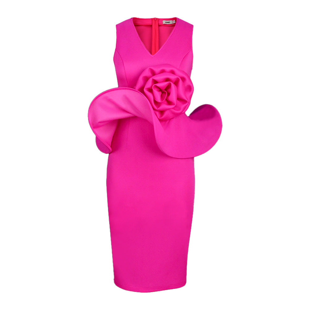 Damen Etuikleid mit einzigartiger Blumenapplikation R&B